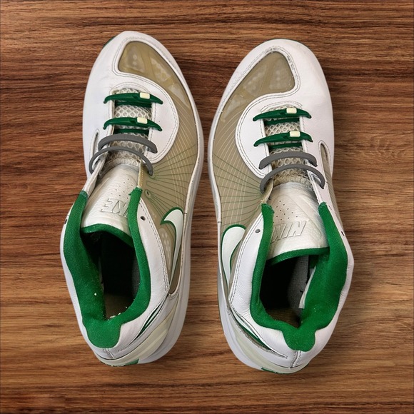 Nike‎ Air Max 360 BB Low White Green Basketball Shoes Sneakers Mens Size 9 - Picture 5 of 7